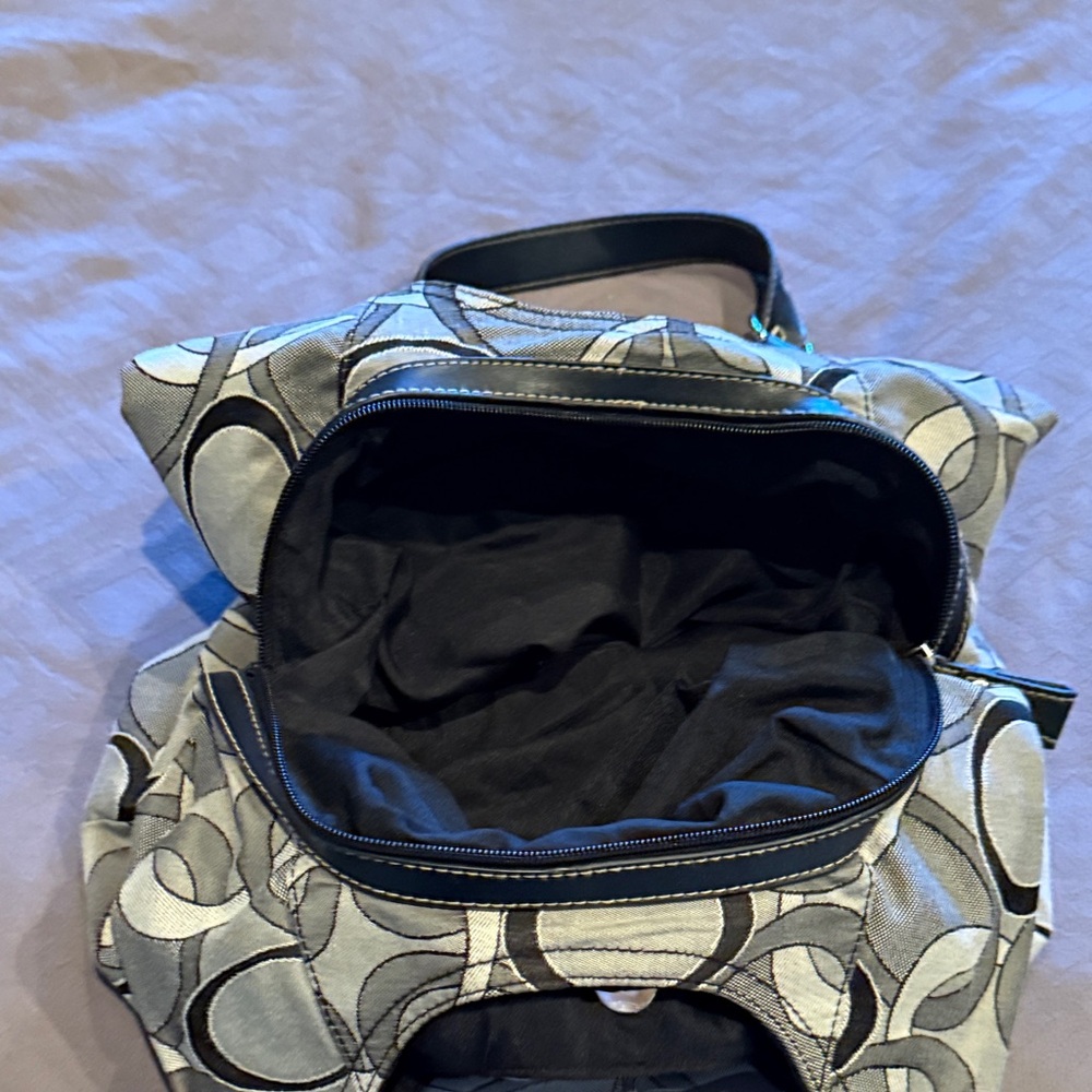 Source Unknown Black And Gray Patterned Shoulder … - image 3